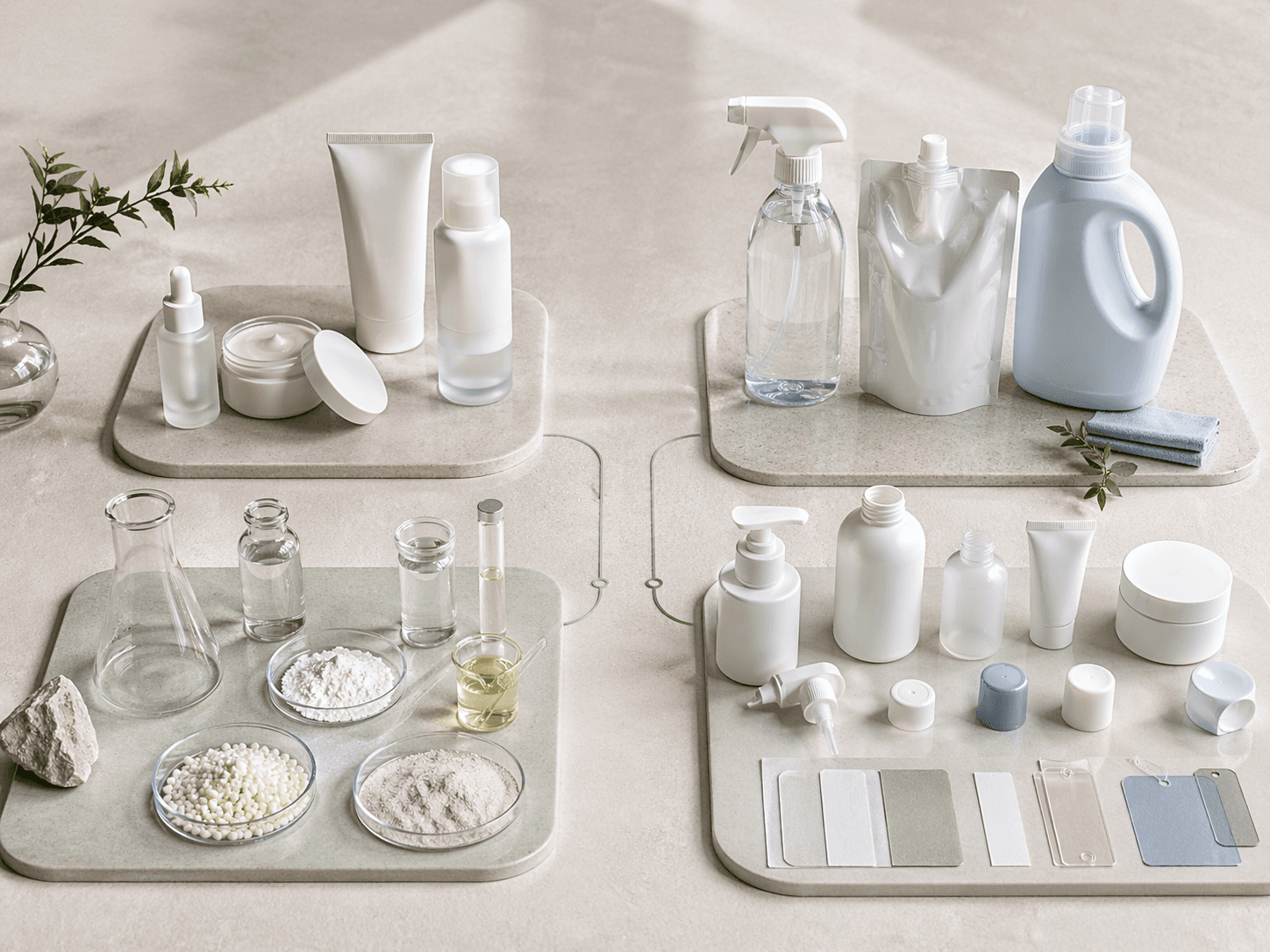 Каждый запуск сразу уходит в свой контур: косметика, бытовая химия, ингредиенты или упаковка.